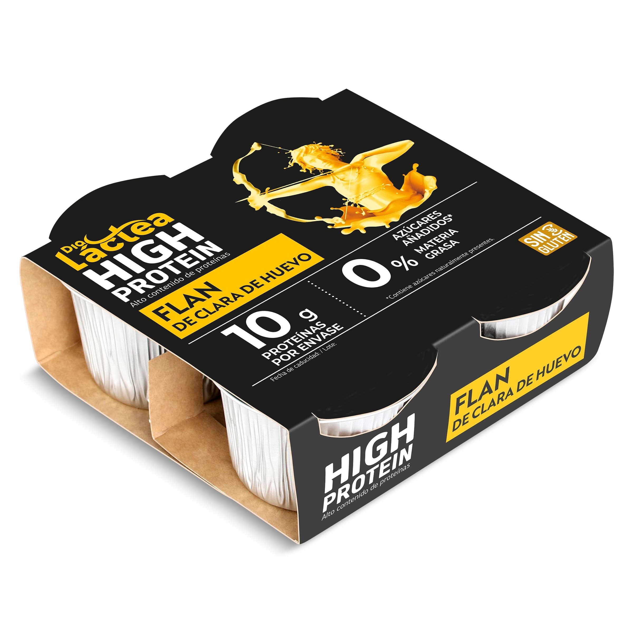 Flan de huevo alto en proteínas Dia Láctea pack 4 x 100 g