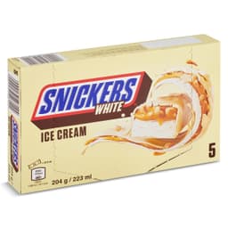 Helado barrita chocolate blanco Snickers 5 x 40,8 g
