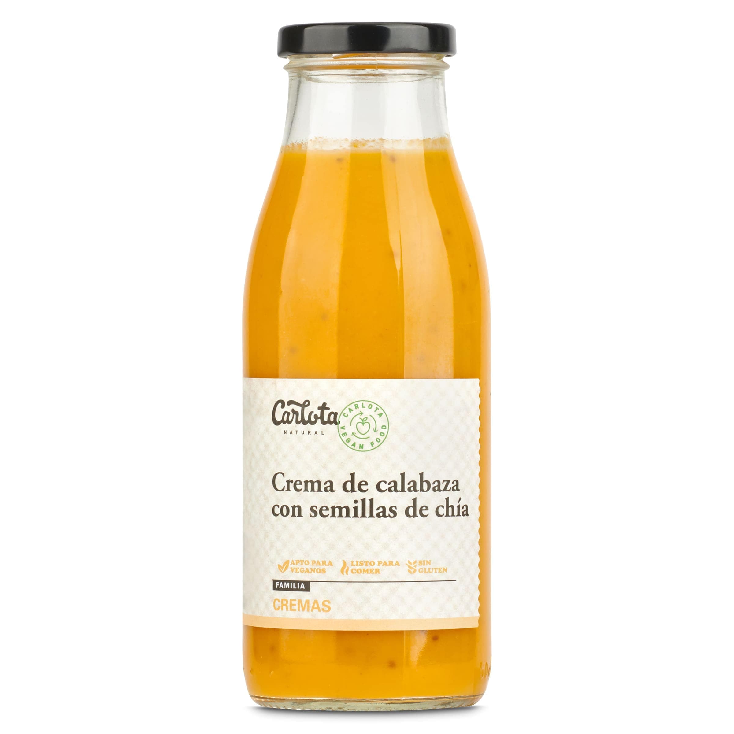 Crema de calabaza con chía Carlota Organic 500 g