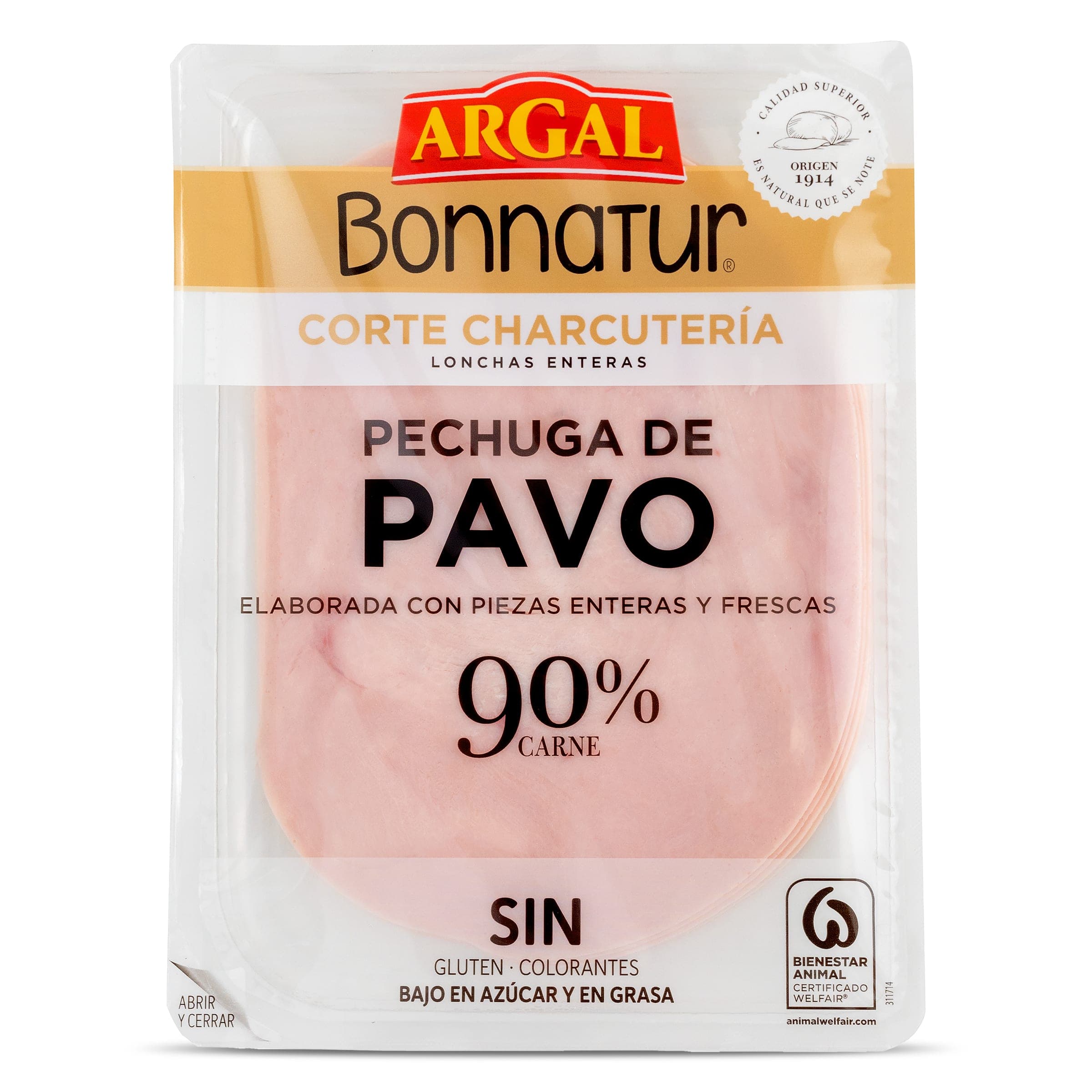 Pechuga de pavo 90% carne Bonnatur 90 g
