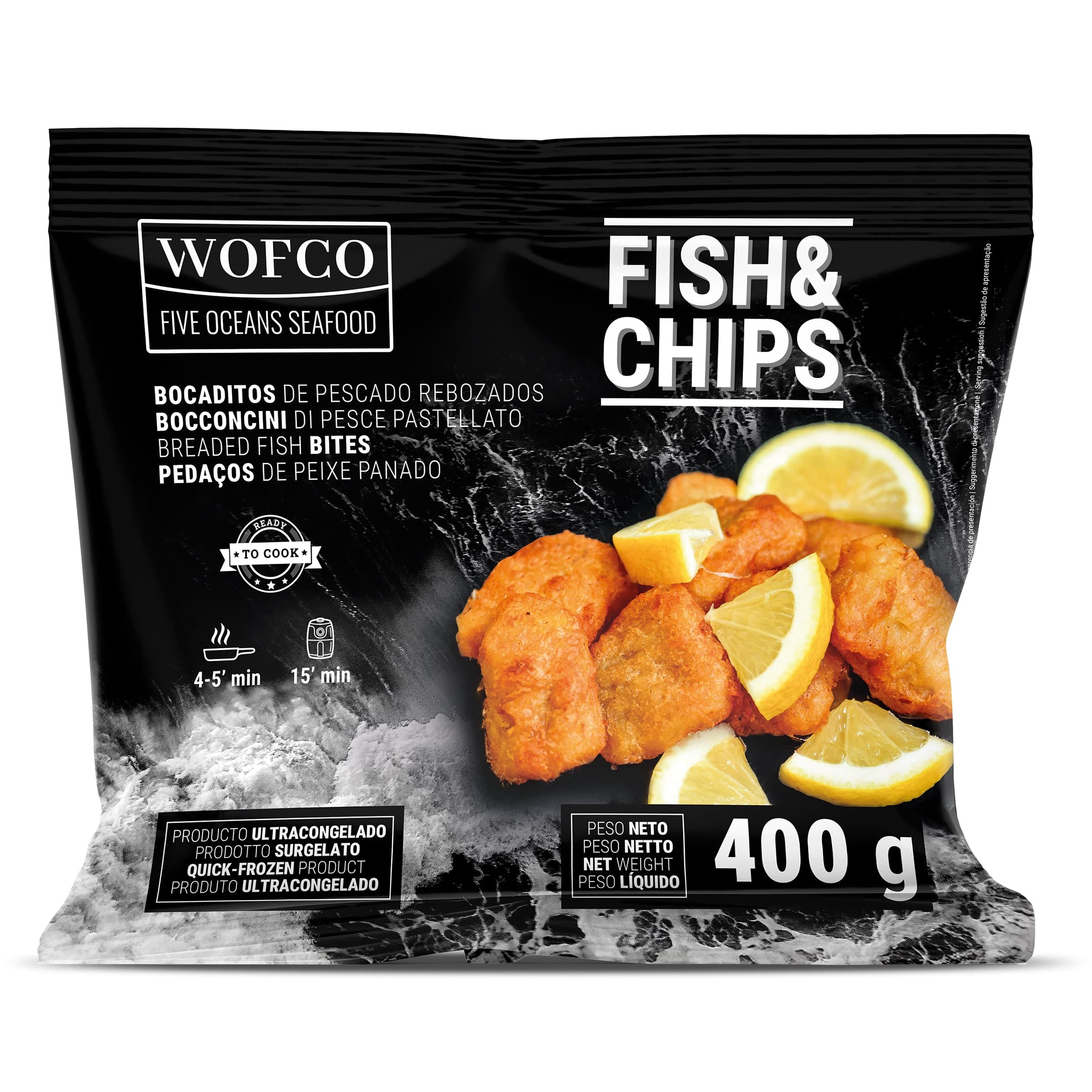 Bocaditos de pescado rebozados Wofco 400 g