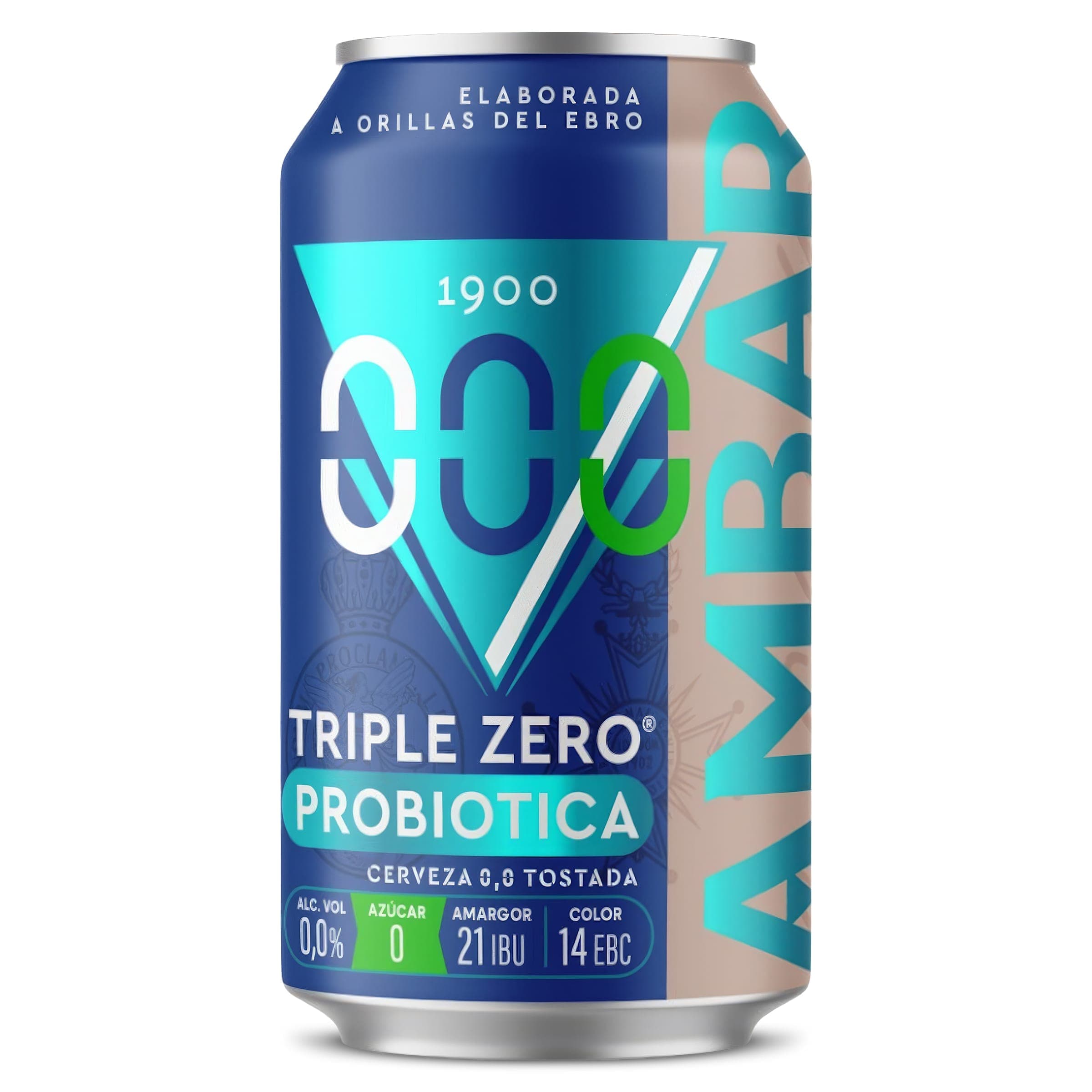 Cerveza probiótica triple zero Ambar 33 cl