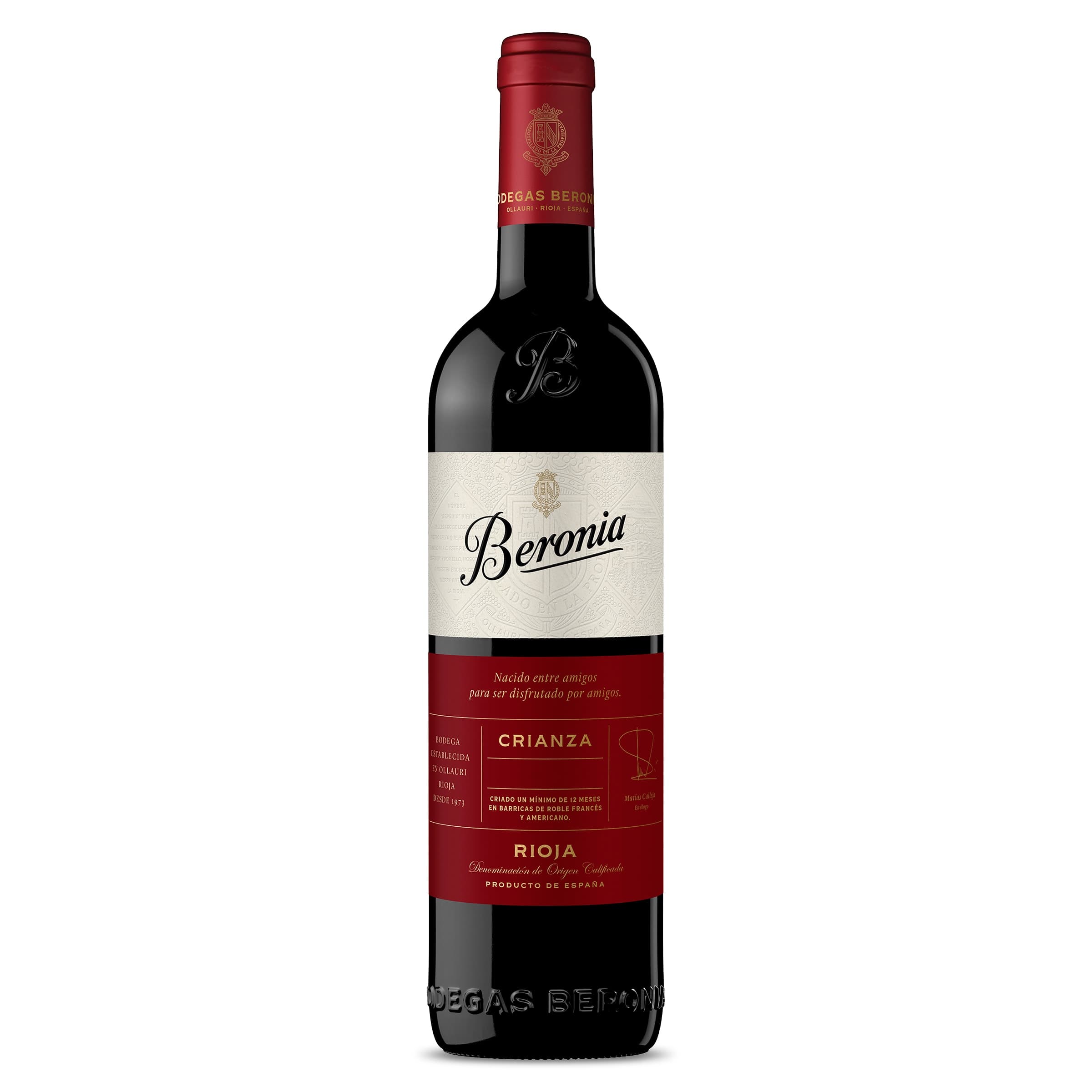 Vino tinto crianza D.O. Rioja Beronia 75 cl
