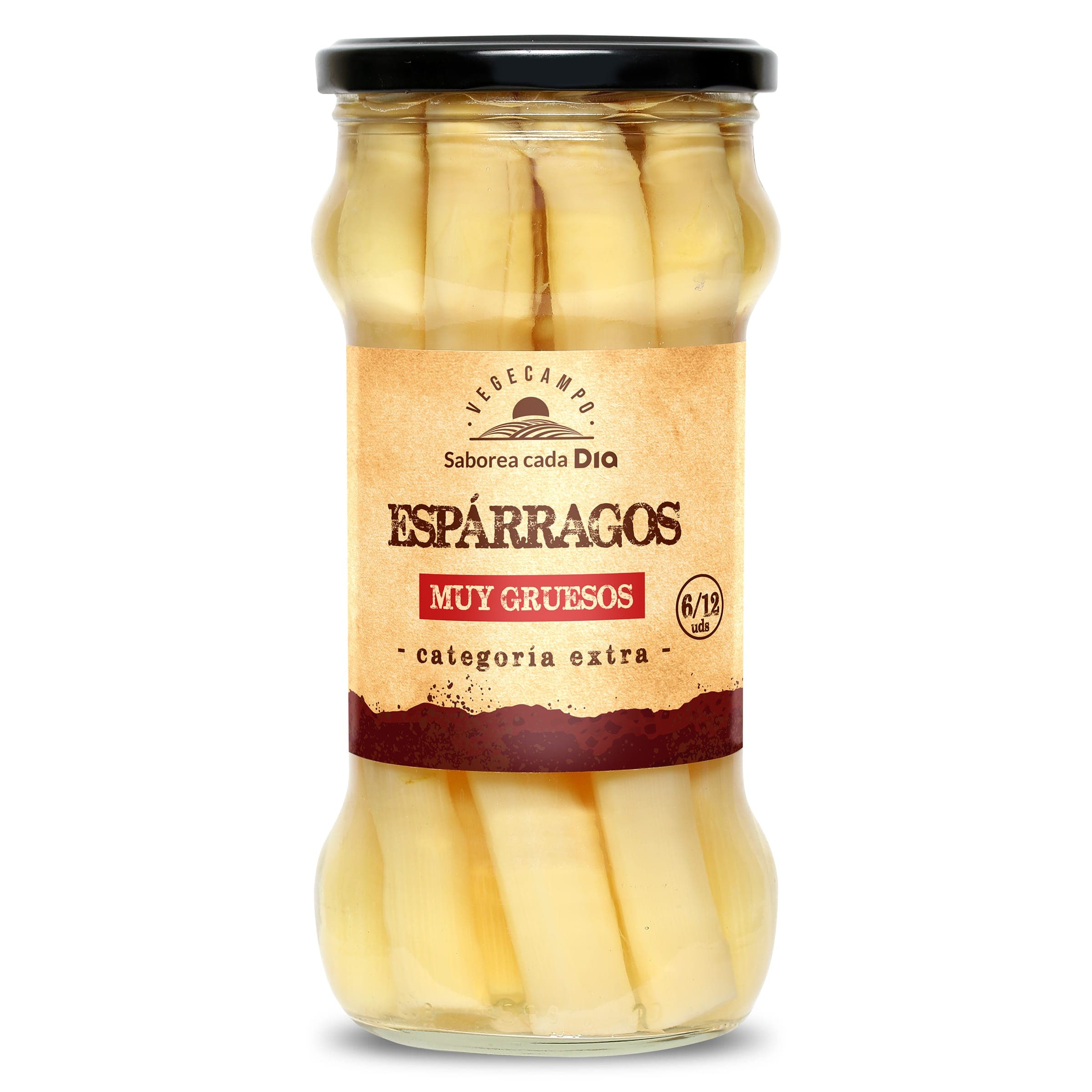 Espárragos blancos muy gruesos 6/12 piezas Dia Vegecampo 320 g