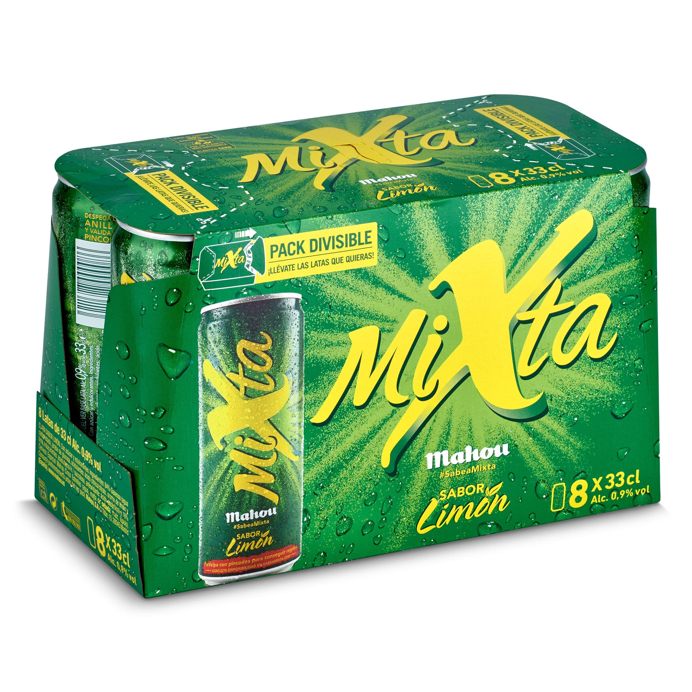 Cerveza con limón Mahou Mixta pack 8 x 33 cl