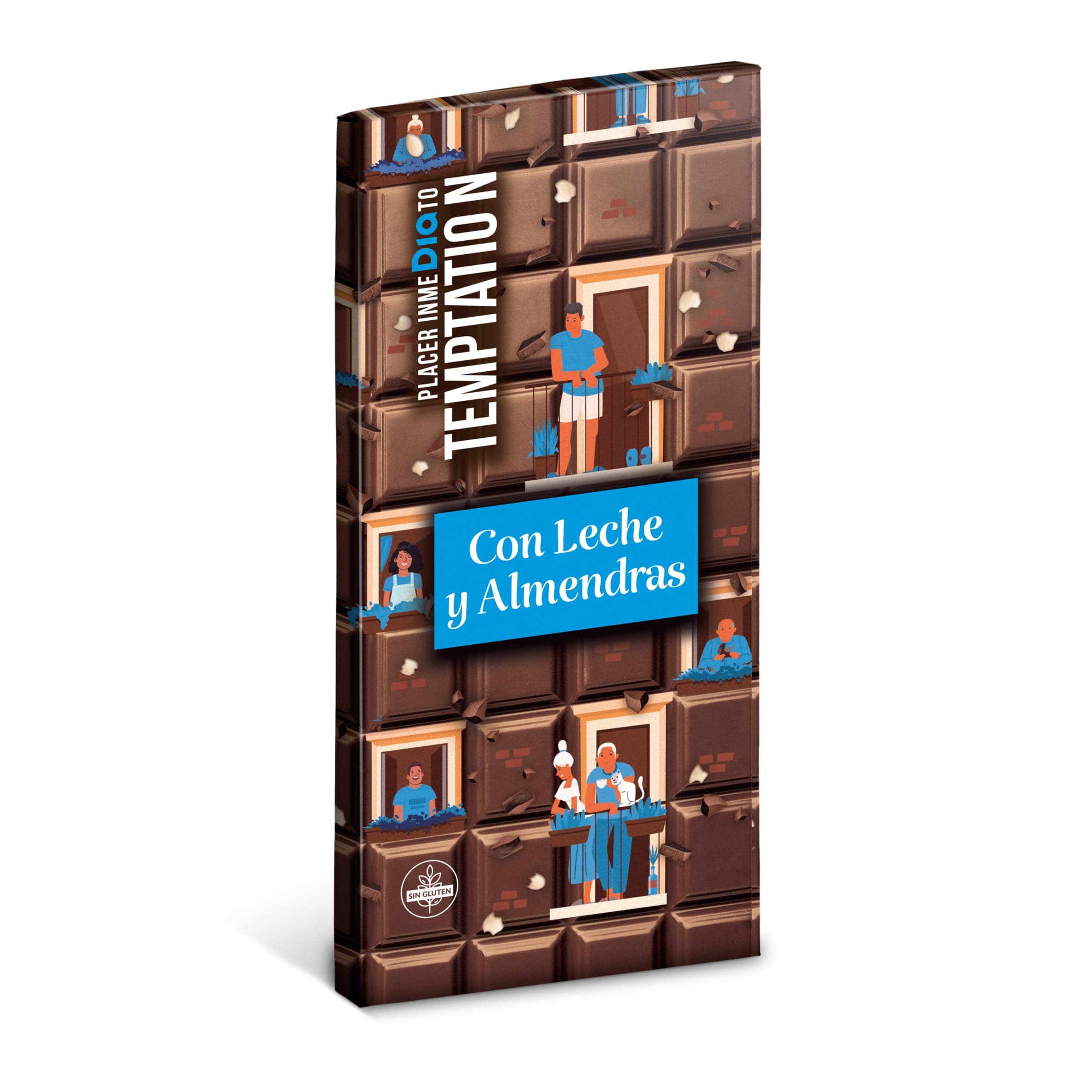 Chocolate con leche y almendras Dia Temptation 150 g