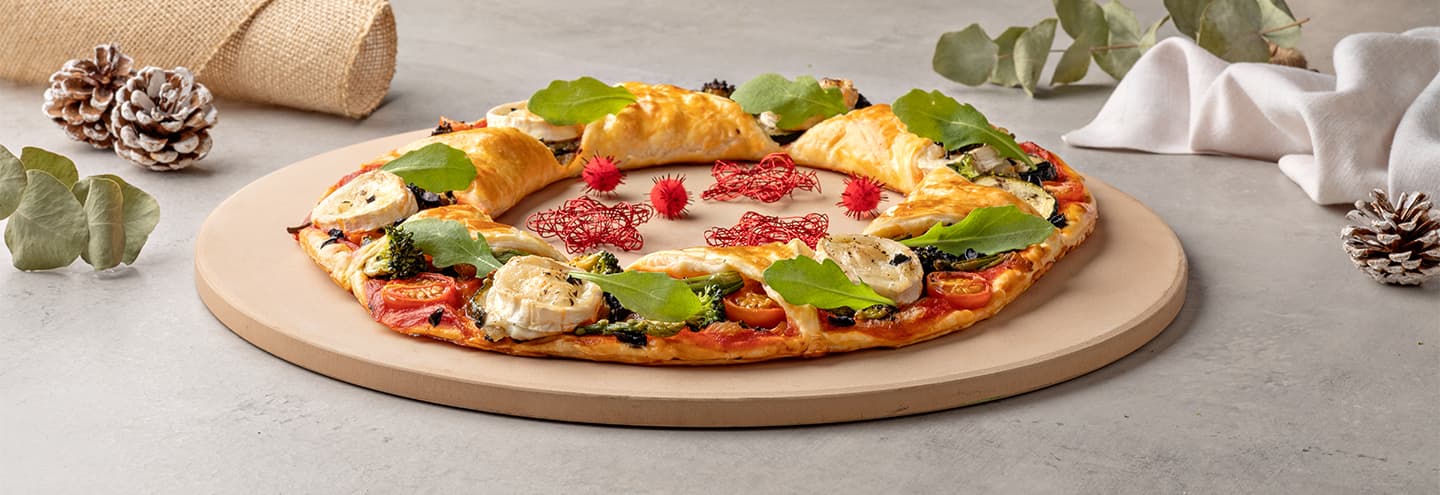 Corona de hojaldre vegetariana