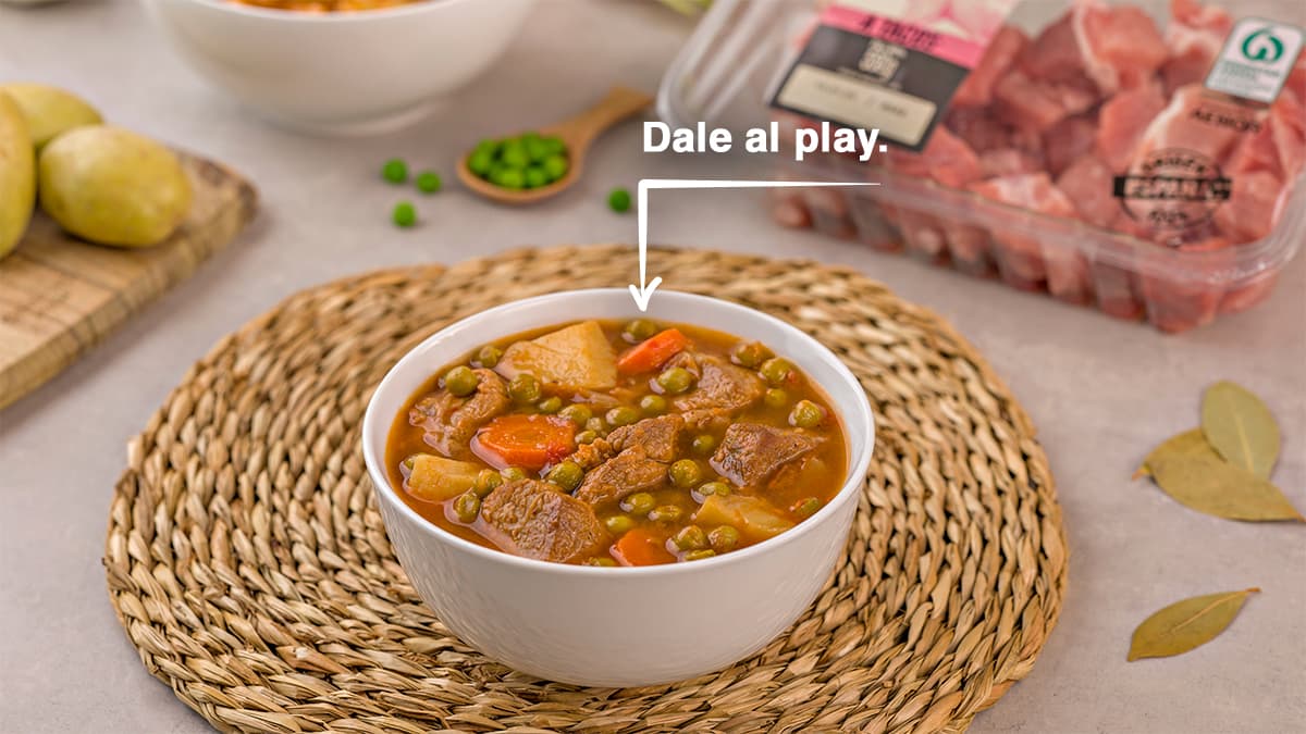 Estofado de cerdo con verduras