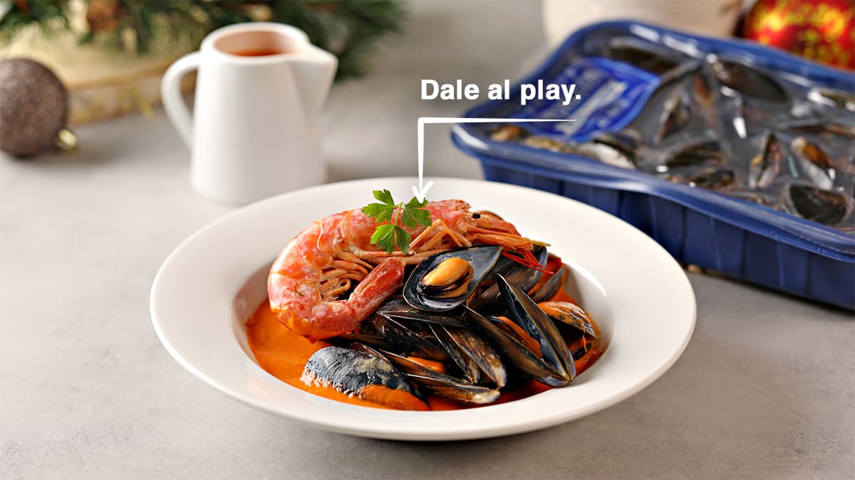 Mejillones al vapor con salsa de piquillos