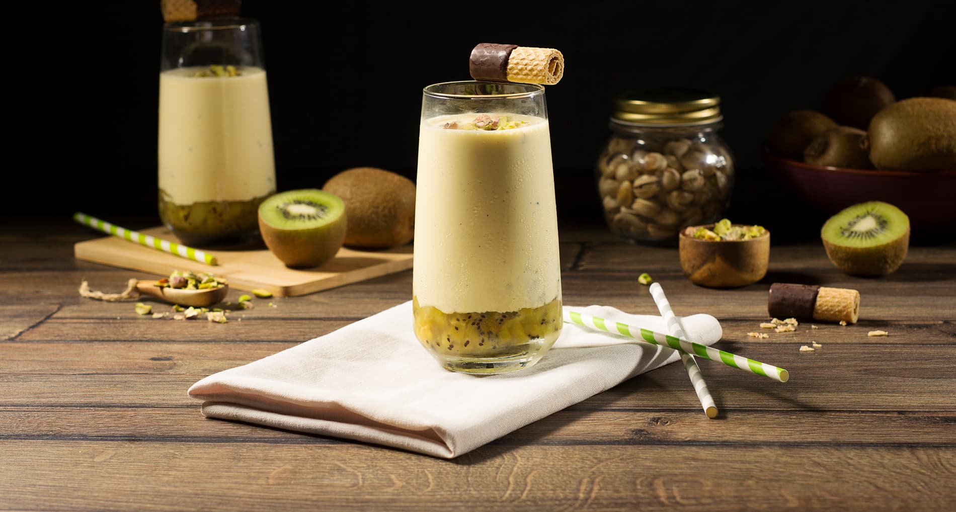 Sorbete de yogur y kiwi