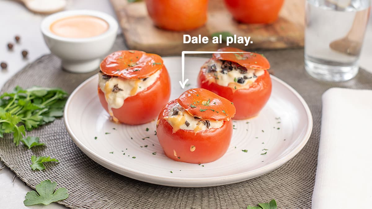 Tomates rellenos de bacalao