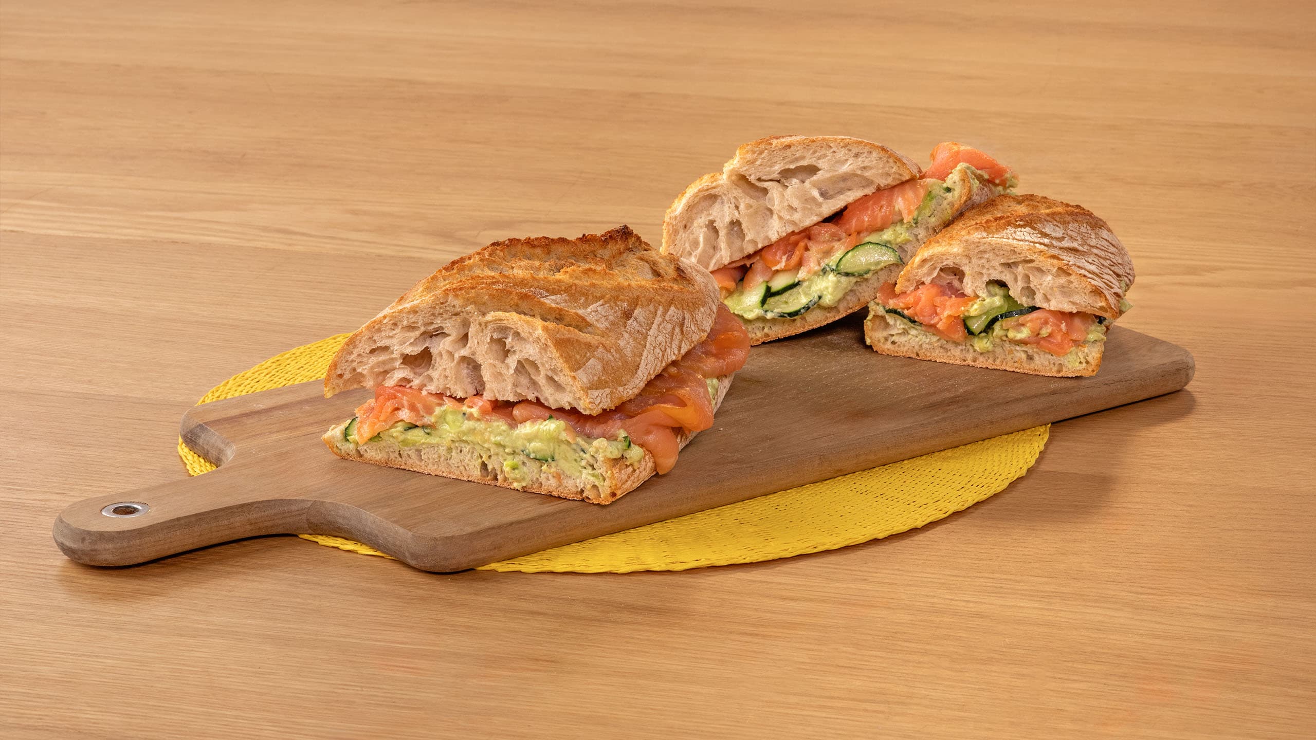 Bocadillo de salmón con Quark