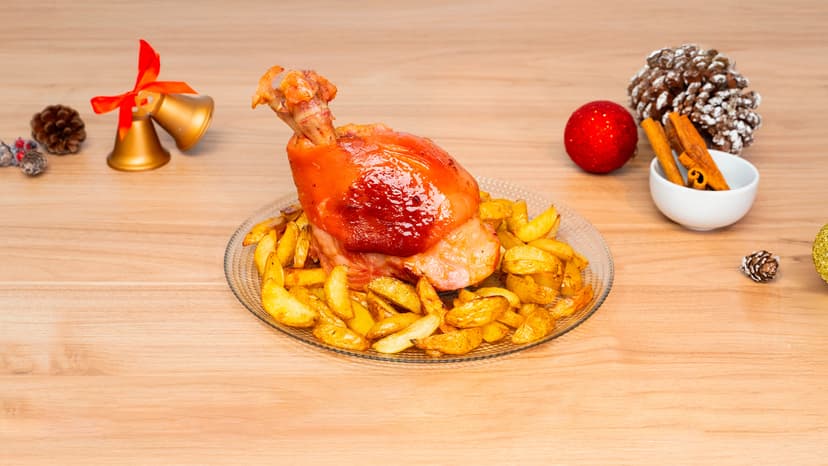 Codillo de cerdo con naranja, pomelo y miel