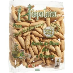 Picos dieta mediterránea con aceite de oliva, ajo y orégano bolsa 210 g - La Hispalana
