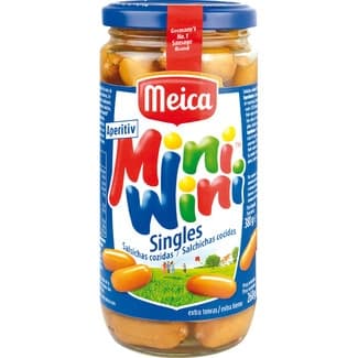 Salchichas 60 piezas aperitivo frasco 250 g neto escurrido - Meica