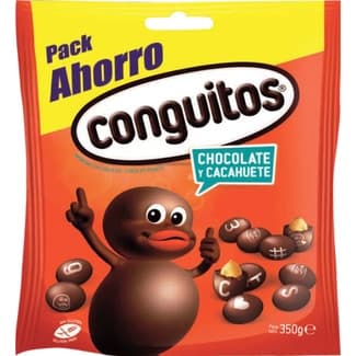 Original cacahuetes recubiertos de chocolate con leche sin gluten pack ahorro bolsa 350 g - Conguitos