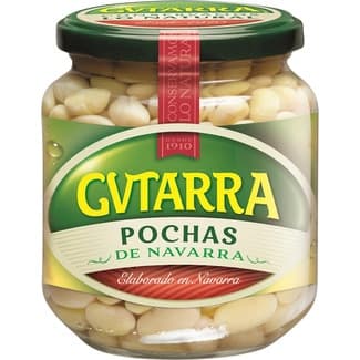 Pochas de Navarra al natural frasco 400 g neto escurrido - Gvtarra