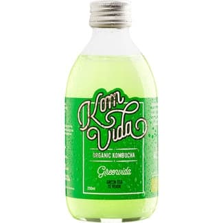 Organic kombucha Greenvida con té verde ecológica botella 250 ml - Komvida