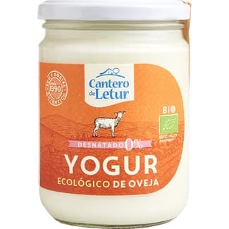 Yogur de oveja natural desnatado 0% m.g. ecológico tarro 420 g - El Cantero De Letur