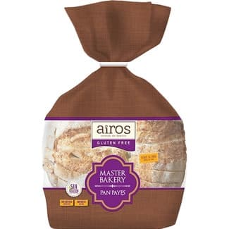 Master Bakery pan payés en rebanadas sin gluten y sin lactosa bolsa 300 g - Airos
