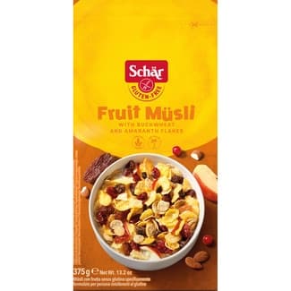 Muesli con frutas y copos de trigo sarraceno sin gluten envase 375 g - Schar