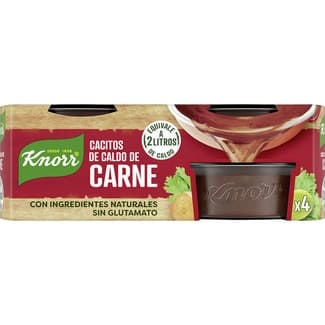 Caldo de carne en cacitos pack 4 tarrinas 112 g - Knorr