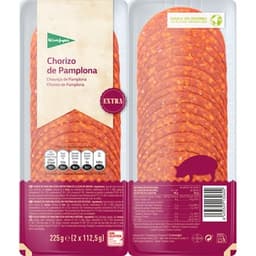 Chorizo de Pamplona extra en lonchas sin gluten pack 2 x 112,5 g envase 225 g - El Corte Ingles