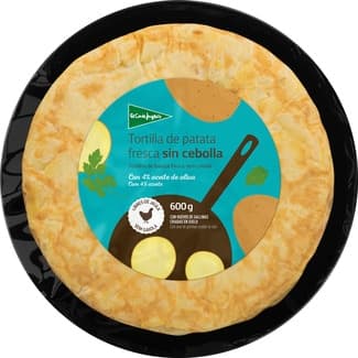 Tortilla de patata sin cebolla sin gluten 4 raciones envase 600 g - El Corte Ingles