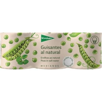 Guisantes al natural medianos extra pack 3 latas 130 g neto escurrido - El Corte Ingles