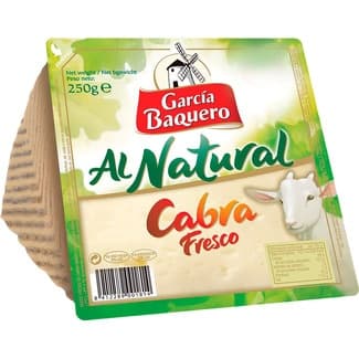 Al Natural queso fresco de cabra elaborado con leche pasteurizada cuña 250 g - Garcia Baquero