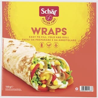 Wraps tortillas sin gluten y sin lactosa 2 unidades envase 160 g - Schar
