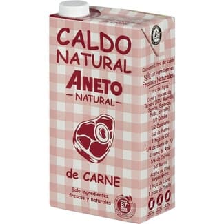 Caldo de carne 100% natural sin gluten y sin lactosa envase 1 l - Aneto