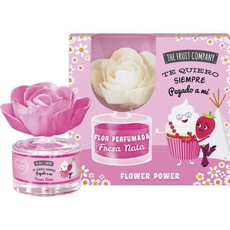Ambientador en forma de flor aroma Fresa Nata envase 50 ml - The Fruit Company