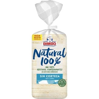 Pan de molde sin corteza 100% natural con aceite de oliva bolsa 450 g - Bimbo