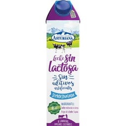 Leche semidesnatada sin lactosa 100% ingredientes naturales brik 1 l - Asturiana