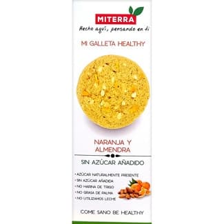Galletas healthy con naranja y almendra sin azúcar añadido envase 150 g - Miterra