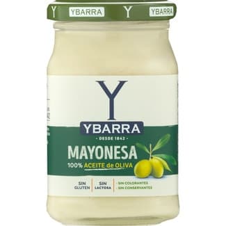 Mayonesa 100% aceite de oliva sin gluten y sin lactosa frasco 225 ml - Ybarra