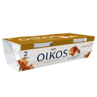Yogur griego con caramelo sin gluten pack 2 unidades 110 g - Danone Oikos