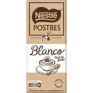 Chocolate blanco para repostería fácil de fundir tableta 170 g - Nestle Postres