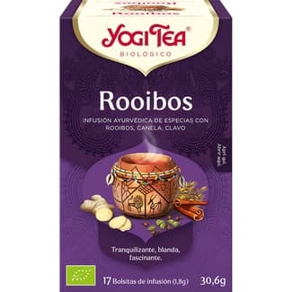 Infusión ayuvérdica ecológica de especias con rooibos, canela y clavo estuche 17 bolsitas sin gluten - Yogi Tea