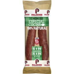 Chorizo especial cocina 100% natural sin gluten sin lactosa pieza 225 g - Palacios