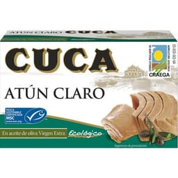 Atún claro en aceite de oliva virgen extra ecológico lata 82 g neto escurrido - Cuca