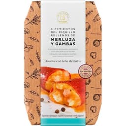 Pimientos del piquillo rellenos de merluza y gambas 4 unidades lata 250 g - Club Del Gourmet