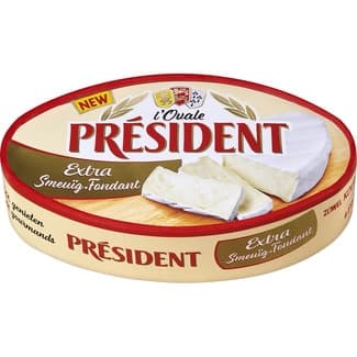 L´ovale queso francés de vaca de pasta blanda elaborado con leche pasteurizada caja 200 g - President