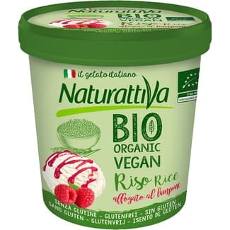 Bio Organic Vegan helado de arroz a la frambuesa ecológico y sin gluten tarrina 300 g - Naturattiva