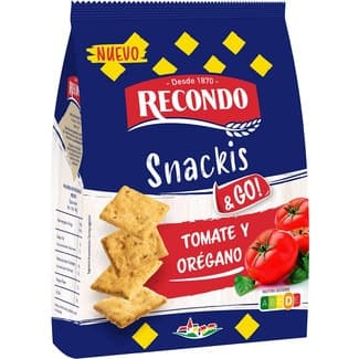 Snackis & Go! snacks de pan con tomate y orégano bolsa 90 g - Recondo
