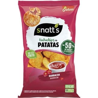 NatuChips sabor Barbacoa a base de cereales, patata y soja 100% naturales bolsa 85 g - Snatt's