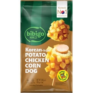 Corn dog de pollo estilo coreano cubierto de patata envase 200 g - Bibigo