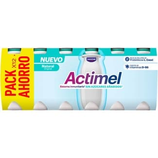L. Casei natural pack 12 unidades 100 g pack ahorro - Danone Actimel
