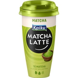 Matcha Latte bebida láctea de té matcha con leche semidesnatada vaso 230 ml sin gluten sin lactosa - Kaiku
